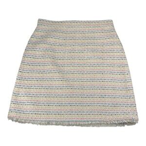 Ann Taylor Size 6 Knee Length Lined Tweed Rainbow Skirt Sparkly Boho Business